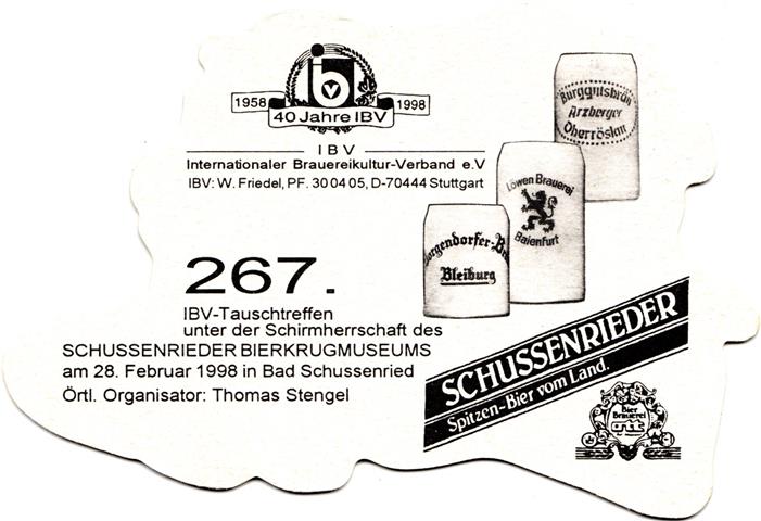 bad schussenried bc-bw schuss ibv 1b (225-267 tauschtreffen 1998-schwarz) 